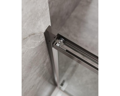 Душевая дверь Cezares Molveno 120 MOLVENO-BF-3-120-C-GM-IV профиль Оружейная сталь стекло прозрачное