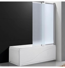 Шторка на ванну Cezares Slider 100 SLIDER-VF-11-100/150-P-Cr профиль Хром стекло рифленое