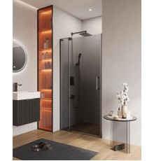 Душевая дверь Cezares Slider 110 SLIDER-B-1-100/110-GRIGIO-GM профиль Оружейная сталь стекло серое