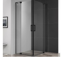 Душевой уголок Cezares Slider 90x80 SLIDER-AH-2-70/80-80/90-C-NERO профиль Черный матовый стекло прозрачное