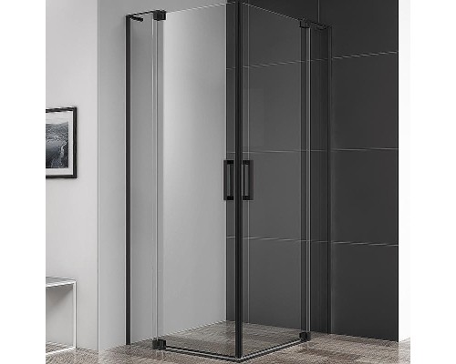 Душевой уголок Cezares Slider 90x80 SLIDER-AH-2-70/80-80/90-C-NERO профиль Черный матовый стекло прозрачное