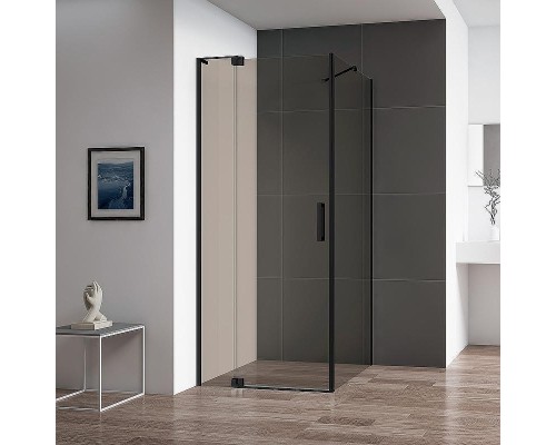 Душевой уголок Cezares Slider 100x100 SLIDER-AH-1-100-90/100-BR-NERO профиль Черный матовый стекло бронзовое