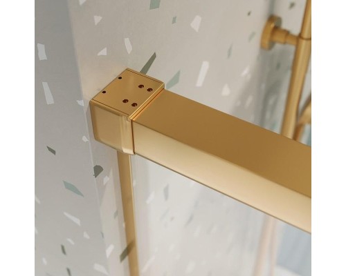 Шторка на ванну Cezares Tandem-Soft 180 TANDEM-SOFT-VF-2-180/145-C-BORO-IV профиль Брашированное золото стекло прозрачное