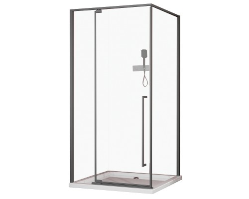 Душевой уголок Esbano 110х90 ESOGA119PSGM профиль Оружейная сталь стекло прозрачное