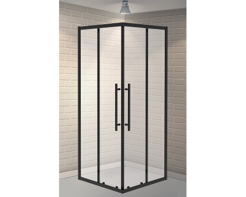 Душевой уголок Esbano Flex 100x100 ESOGF100KVB профиль Черный стекло прозрачное