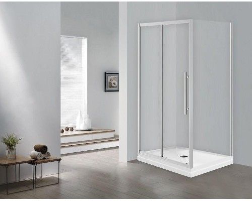 Душевой уголок Esbano Flex 110x90 ESOGF119PSC профиль Хром стекло прозрачное