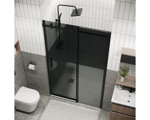 Душевая дверь Grossman Classic 160 100.K33.04.160.21.10 профиль Черный матовый стекло тонированное