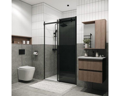 Душевая дверь Grossman Classic 160 100.K33.04.160.21.10 профиль Черный матовый стекло тонированное