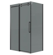 Душевой уголок Grossman Classic 110х90 120.K33.04.1190.21.10 профиль Черный матовый стекло тонированное