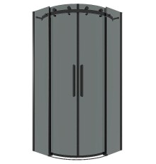 Душевой уголок Grossman Classic 90х90 301.K33.04.9090.21.10 профиль Черный матовый стекло тонированное