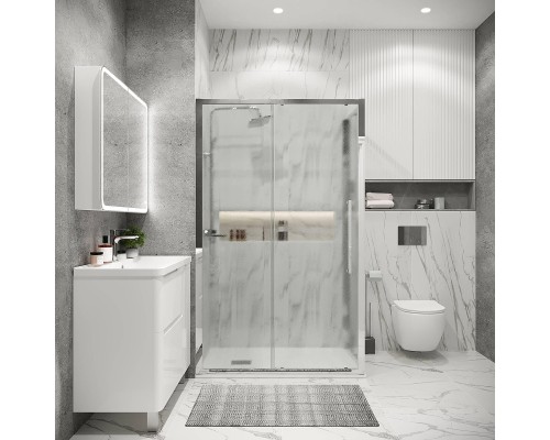 Душевая стенка Grossman Cosmo 100 200.K33.02.100.10.02 профиль Хром стекло шиншилла