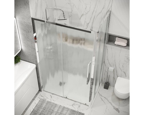 Душевая стенка Grossman Cosmo 100 200.K33.02.100.10.02 профиль Хром стекло шиншилла