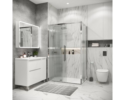 Душевая стенка Grossman Cosmo 100 200.K33.02.100.10.02 профиль Хром стекло шиншилла