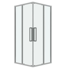 Душевой уголок Grossman Cosmo 100х100 300.K33.02.1010.10.00 профиль Хром стекло прозрачное