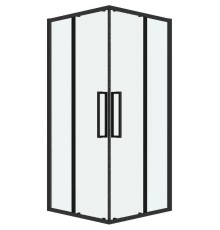 Душевой уголок Grossman Cosmo 100х100 300.K33.02.1010.21.00 профиль Черный матовый стекло прозрачное