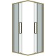 Душевой уголок Grossman Cosmo 80х80 300.K33.02.8080.32.00 профиль Золото сатин стекло прозрачное