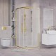 Душевой уголок Grossman Cosmo 80х80 300.K33.02.8080.32.00 профиль Золото сатин стекло прозрачное
