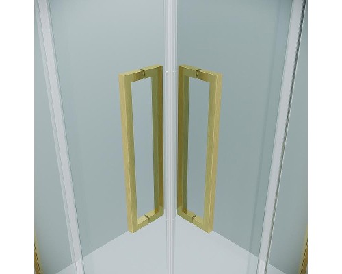 Душевой уголок Grossman Cosmo 80х80 300.K33.02.8080.32.00 профиль Золото сатин стекло прозрачное