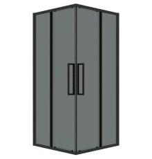 Душевой уголок Grossman Cosmo 100х100 300.K33.02.1010.21.10 профиль Черный матовый стекло тонированное