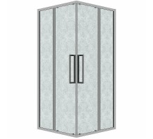 Душевой уголок Grossman Cosmo 90х90 300.K33.02.9090.10.02 профиль Хром стекло шиншилла