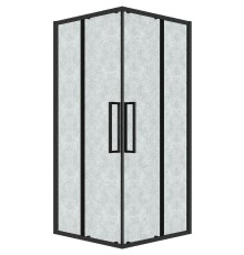 Душевой уголок Grossman Cosmo 100х100 300.K33.02.1010.21.02 профиль Черный матовый стекло шиншилла