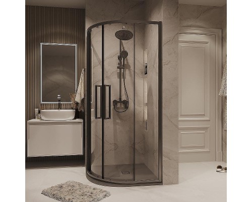 Душевой уголок Grossman Cosmo 100х100 301.K33.02.1010.42.00 профиль Графит сатин стекло прозрачное