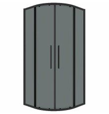 Душевой уголок Grossman Cosmo 100х100 301.K33.02.1010.21.10 профиль Черный матовый стекло тонированное