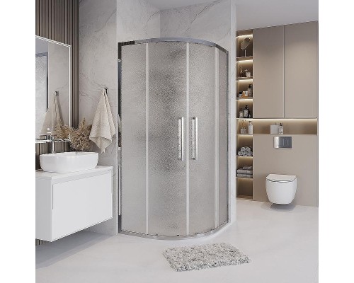 Душевой уголок Grossman Cosmo 90х90 301.K33.02.9090.10.02 профиль Хром стекло шиншилла