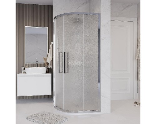 Душевой уголок Grossman Cosmo 90х90 301.K33.02.9090.10.02 профиль Хром стекло шиншилла