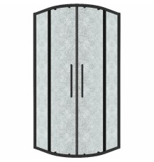 Душевой уголок Grossman Cosmo 100х100 301.K33.02.1010.21.02 профиль Черный матовый стекло шиншилла