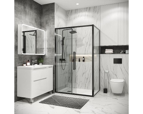 Душевой уголок Grossman Cosmo 110х80 120.K33.02.1180.42.00 профиль Графит сатин стекло прозрачное