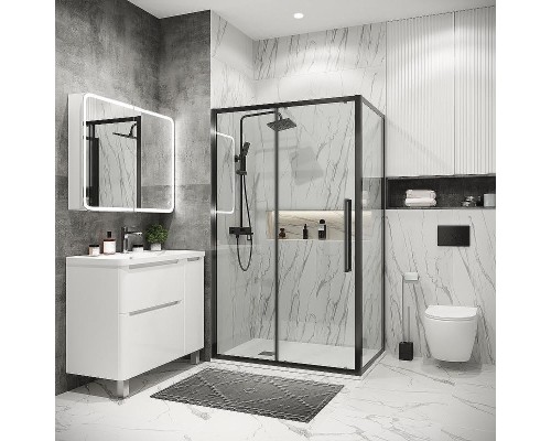 Душевой уголок Grossman Cosmo 110х80 120.K33.02.1180.42.00 профиль Графит сатин стекло прозрачное