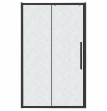 Душевая дверь Grossman Cosmo 120 100.K33.02.120.21.02 профиль Черный матовый стекло шиншилла