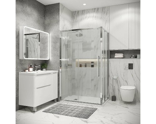 Душевая стенка Grossman Cosmo 80 200.K33.02.80.10.02 профиль Хром стекло шиншилла