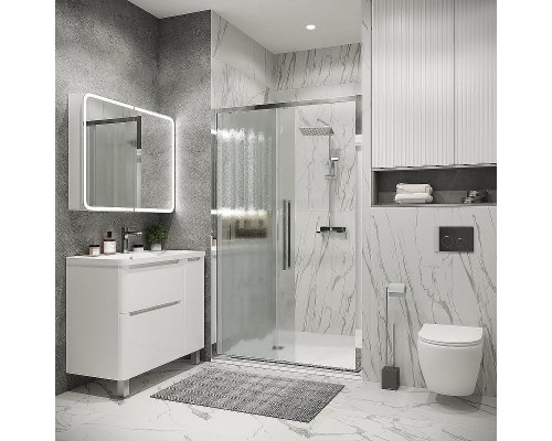 Душевая дверь Grossman Cosmo 130 100.K33.02.130.10.02 профиль Хром стекло шиншилла