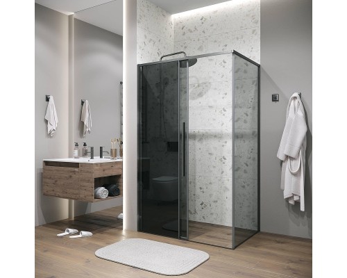 Душевая стенка Grossman Galaxy 100 200.K33.01.100.42.10 профиль Графит сатин стекло тонированное