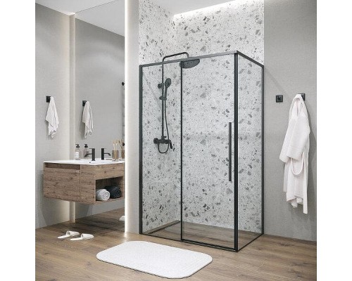 Душевой уголок Grossman Galaxy 120x100 120.K33.01.1210.21.00 профиль Черный матовый стекло прозрачное