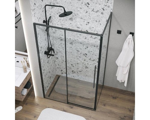 Душевой уголок Grossman Galaxy 120x100 120.K33.01.1210.21.00 профиль Черный матовый стекло прозрачное
