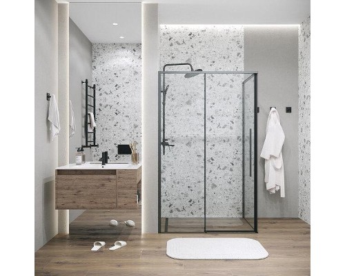 Душевой уголок Grossman Galaxy 120x100 120.K33.01.1210.21.00 профиль Черный матовый стекло прозрачное