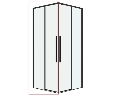 Душевая дверь Grossman Galaxy 90 1/2.K33.01.90.21.00 профиль Черный матовый стекло прозрачное