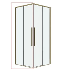Душевая дверь Grossman Galaxy 90 1/2.K33.01.90.32.00 профиль Золото сатин стекло прозрачное