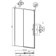 Душевая дверь Grossman Galaxy 110 100.K33.01.110.21.02 профиль Черный матовый стекло шиншилла