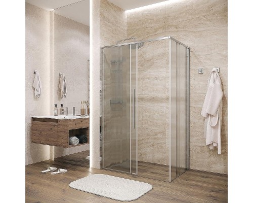 Душевая стенка Grossman Galaxy 80 200.K33.01.80.10.02 профиль Хром стекло шиншилла