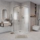 Душевой уголок Grossman Galaxy 80х80 300.K33.01.8080.10.02 профиль Хром стекло шиншилла