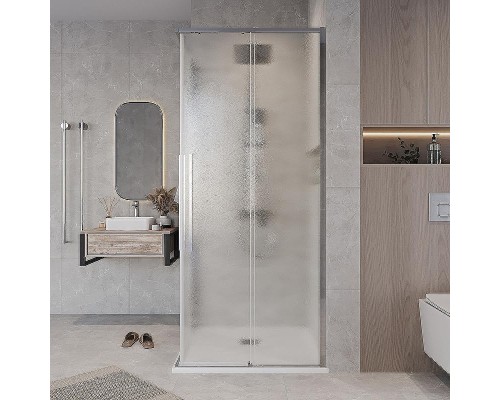 Душевой уголок Grossman Galaxy 80х80 300.K33.01.8080.10.02 профиль Хром стекло шиншилла