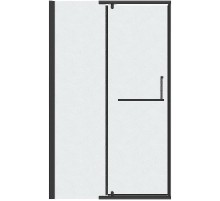 Душевая дверь Grossman Pragma 110 100.K33.03.110.21.02 профиль Черный матовый стекло шиншилла