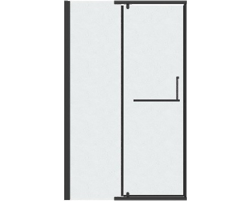 Душевая дверь Grossman Pragma 120 100.K33.03.120.21.02 профиль Черный матовый стекло шиншилла