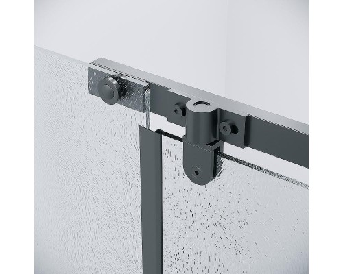 Душевая дверь Grossman Pragma 120 100.K33.03.120.21.02 профиль Черный матовый стекло шиншилла