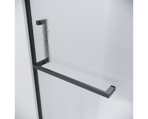 Душевая дверь Grossman Pragma 120 100.K33.03.120.21.02 профиль Черный матовый стекло шиншилла