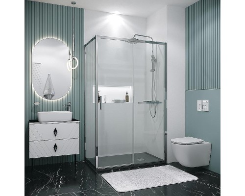 Душевой уголок Grossman Style 120х90 120.K33.05.1290.10.00 профиль Хром стекло прозрачное